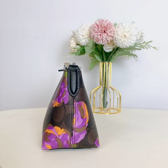 Coach CL406 Charlotte Shoulder Bag In Signature Canvas IN Brown Iris Multi - Picture 6 of 10